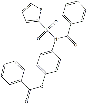 4-[benzoyl(2-thienylsulfonyl)amino]phenyl benzoate Structure