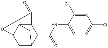 N-(2,4-dichlorophenyl)-5-oxo-4-oxatricyclo[4.2.1.0~3,7~]nonane-9-carboxamide 化学構造式