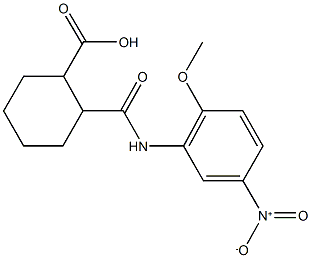 2-({5-nitro-2-methoxyanilino}carbonyl)cyclohexanecarboxylic acid Structure