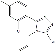4-allyl-5-(2-chloro-4-methylphenyl)-4H-1,2,4-triazol-3-yl hydrosulfide 化学構造式