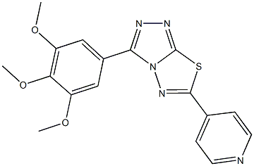 6-(4-pyridinyl)-3-(3,4,5-trimethoxyphenyl)[1,2,4]triazolo[3,4-b][1,3,4]thiadiazole Structure