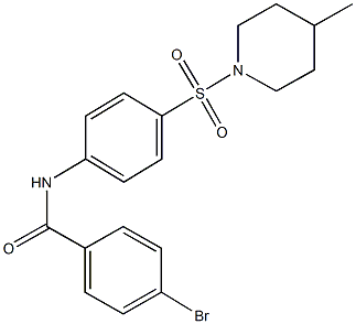 4-bromo-N-{4-[(4-methyl-1-piperidinyl)sulfonyl]phenyl}benzamide Structure