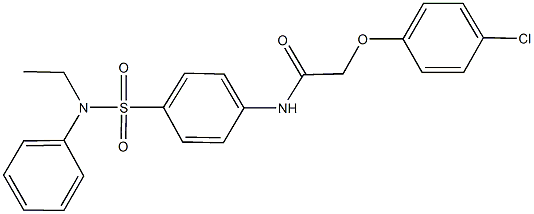 2-(4-chlorophenoxy)-N-{4-[(ethylanilino)sulfonyl]phenyl}acetamide Structure