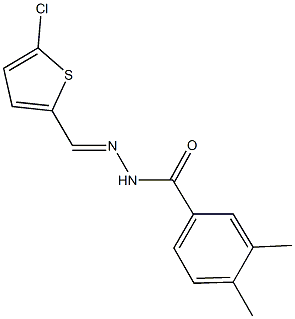 N'-[(5-chloro-2-thienyl)methylene]-3,4-dimethylbenzohydrazide 结构式