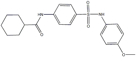 N-{4-[(4-methoxyanilino)sulfonyl]phenyl}cyclohexanecarboxamide 化学構造式