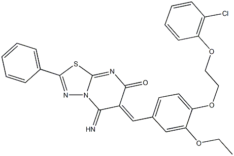  6-{4-[2-(2-chlorophenoxy)ethoxy]-3-ethoxybenzylidene}-5-imino-2-phenyl-5,6-dihydro-7H-[1,3,4]thiadiazolo[3,2-a]pyrimidin-7-one