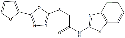 N-(1,3-benzothiazol-2-yl)-2-{[5-(2-furyl)-1,3,4-oxadiazol-2-yl]sulfanyl}acetamide