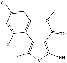 methyl 2-amino-4-(2,4-dichlorophenyl)-5-methyl-3-thiophenecarboxylate Structure