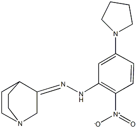 quinuclidin-3-one [2-nitro-5-(1-pyrrolidinyl)phenyl]hydrazone Struktur