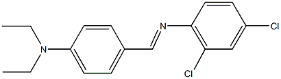 2,4-dichloro-N-[4-(diethylamino)benzylidene]aniline Structure