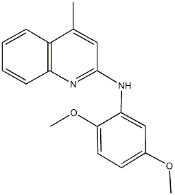 N-(2,5-dimethoxyphenyl)-4-methyl-2-quinolinamine 化学構造式