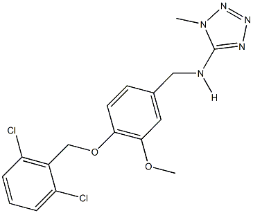 N-{4-[(2,6-dichlorobenzyl)oxy]-3-methoxybenzyl}-N-(1-methyl-1H-tetraazol-5-yl)amine Structure