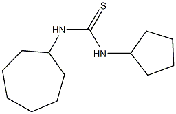 N-cycloheptyl-N'-cyclopentylthiourea Struktur