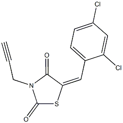 5-(2,4-dichlorobenzylidene)-3-(2-propynyl)-1,3-thiazolidine-2,4-dione Structure