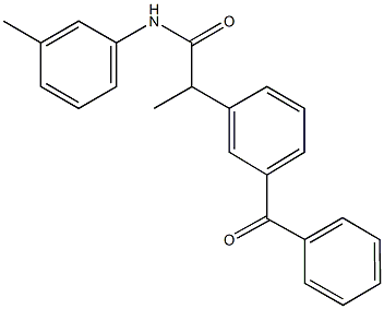 2-(3-benzoylphenyl)-N-(3-methylphenyl)propanamide Structure