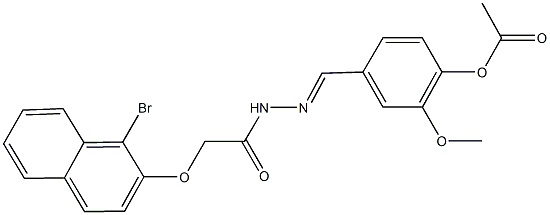 4-(2-{[(1-bromo-2-naphthyl)oxy]acetyl}carbohydrazonoyl)-2-methoxyphenyl acetate