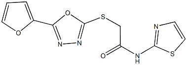  2-{[5-(2-furyl)-1,3,4-oxadiazol-2-yl]sulfanyl}-N-(1,3-thiazol-2-yl)acetamide