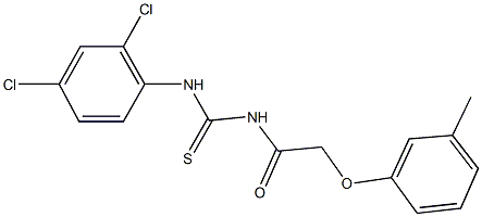 N-(2,4-dichlorophenyl)-N'-[(3-methylphenoxy)acetyl]thiourea Struktur