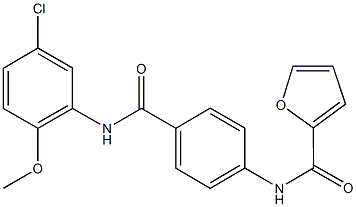 N-{4-[(5-chloro-2-methoxyanilino)carbonyl]phenyl}-2-furamide Structure