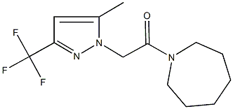 1-{[5-methyl-3-(trifluoromethyl)-1H-pyrazol-1-yl]acetyl}azepane 化学構造式