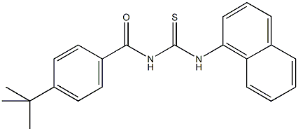 N-(4-tert-butylbenzoyl)-N'-(1-naphthyl)thiourea Structure