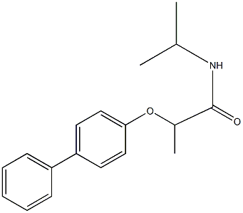 2-([1,1'-biphenyl]-4-yloxy)-N-isopropylpropanamide 化学構造式