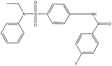 N-{4-[(ethylanilino)sulfonyl]phenyl}-4-fluorobenzamide