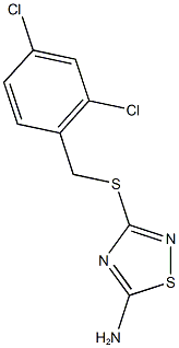 3-[(2,4-dichlorobenzyl)sulfanyl]-1,2,4-thiadiazol-5-ylamine Structure