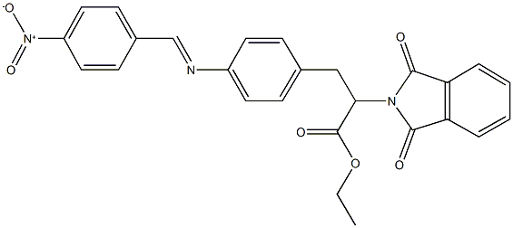 ethyl 2-(1,3-dioxo-1,3-dihydro-2H-isoindol-2-yl)-3-[4-({4-nitrobenzylidene}amino)phenyl]propanoate Structure