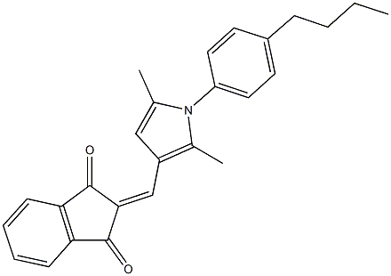 2-{[1-(4-butylphenyl)-2,5-dimethyl-1H-pyrrol-3-yl]methylene}-1H-indene-1,3(2H)-dione|