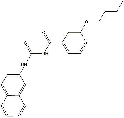 N-(3-butoxybenzoyl)-N'-(2-naphthyl)thiourea 结构式