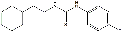 N-(2-cyclohex-1-en-1-ylethyl)-N'-(4-fluorophenyl)thiourea Struktur