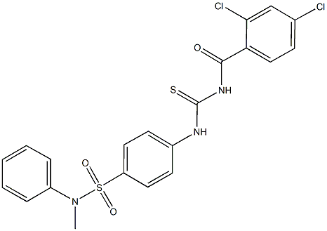 4-({[(2,4-dichlorobenzoyl)amino]carbothioyl}amino)-N-methyl-N-phenylbenzenesulfonamide Struktur