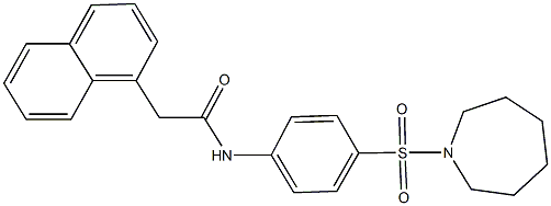 N-[4-(azepan-1-ylsulfonyl)phenyl]-2-(1-naphthyl)acetamide 结构式