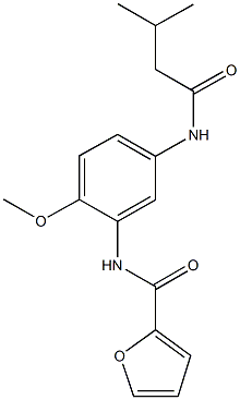 N-{2-methoxy-5-[(3-methylbutanoyl)amino]phenyl}-2-furamide Structure