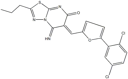 6-{[5-(2,5-dichlorophenyl)-2-furyl]methylene}-5-imino-2-propyl-5,6-dihydro-7H-[1,3,4]thiadiazolo[3,2-a]pyrimidin-7-one