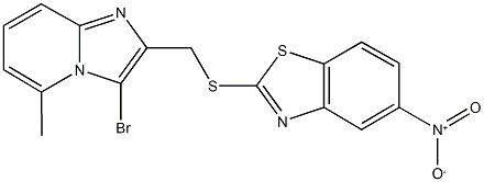 2-{[(3-bromo-5-methylimidazo[1,2-a]pyridin-2-yl)methyl]sulfanyl}-5-nitro-1,3-benzothiazole Structure