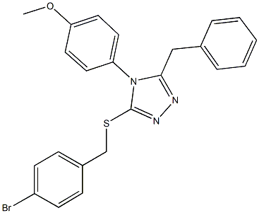  4-{3-benzyl-5-[(4-bromobenzyl)sulfanyl]-4H-1,2,4-triazol-4-yl}phenyl methyl ether