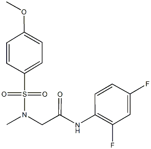 N-(2,4-difluorophenyl)-2-[[(4-methoxyphenyl)sulfonyl](methyl)amino]acetamide Struktur