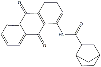 N-(9,10-dioxo-9,10-dihydro-1-anthracenyl)bicyclo[2.2.1]heptane-2-carboxamide Struktur