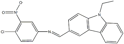 3-[({4-chloro-3-nitrophenyl}imino)methyl]-9-ethyl-9H-carbazole 结构式