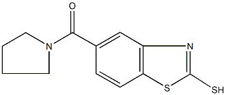 5-(1-pyrrolidinylcarbonyl)-1,3-benzothiazole-2-thiol,,结构式