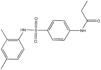 N-{4-[(2,4-dimethylanilino)sulfonyl]phenyl}propanamide Struktur
