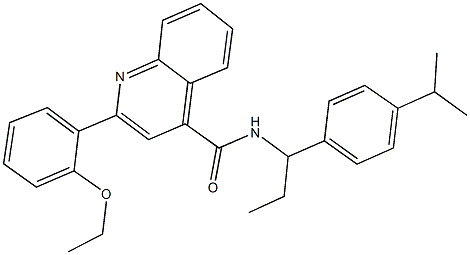 2-(2-ethoxyphenyl)-N-[1-(4-isopropylphenyl)propyl]-4-quinolinecarboxamide Struktur