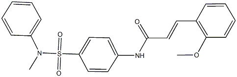 3-(2-methoxyphenyl)-N-{4-[(methylanilino)sulfonyl]phenyl}acrylamide,,结构式
