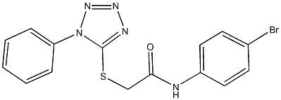 N-(4-bromophenyl)-2-[(1-phenyl-1H-tetraazol-5-yl)sulfanyl]acetamide Struktur