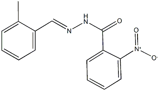 2-nitro-N'-(2-methylbenzylidene)benzohydrazide,,结构式