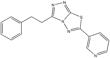 3-(2-phenylethyl)-6-(3-pyridinyl)[1,2,4]triazolo[3,4-b][1,3,4]thiadiazole Struktur