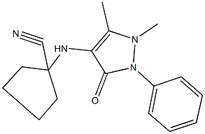 1-[(1,5-dimethyl-3-oxo-2-phenyl-2,3-dihydro-1H-pyrazol-4-yl)amino]cyclopentanecarbonitrile,,结构式