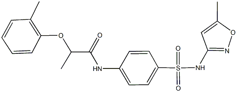 N-(4-{[(5-methyl-3-isoxazolyl)amino]sulfonyl}phenyl)-2-(2-methylphenoxy)propanamide,,结构式